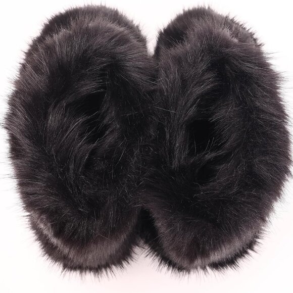 New Winter Furry Snow Boots for Women - Black, Size 6 Wide - Picture 5 of 8